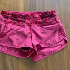 Lululemon speed shorts deep red vgc 2
